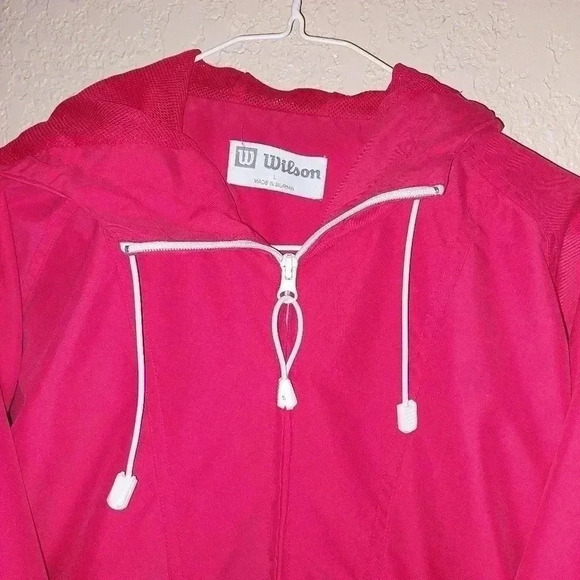 WilsonRed hooded zip up jacket size large - Picture 4 of 8